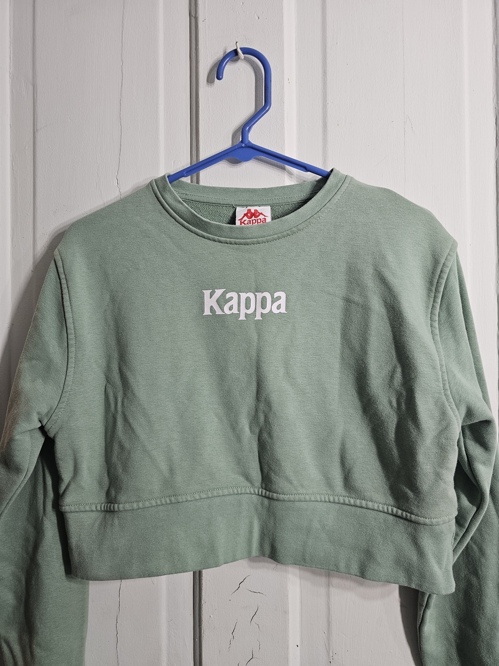 Kappa Sage Green Cropped Crewneck Sweatshirt